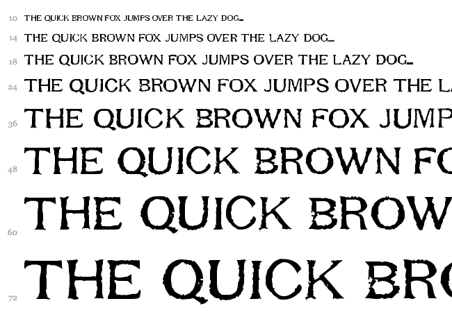 Respess Capitals font waterfall